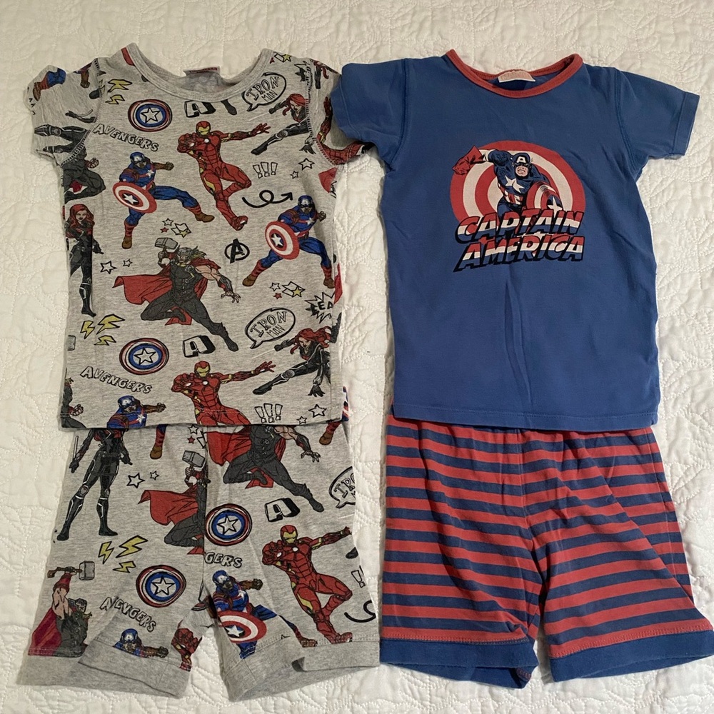 Cotton On marvel Avengers Kids Pajamas Set - Blue and Gray
